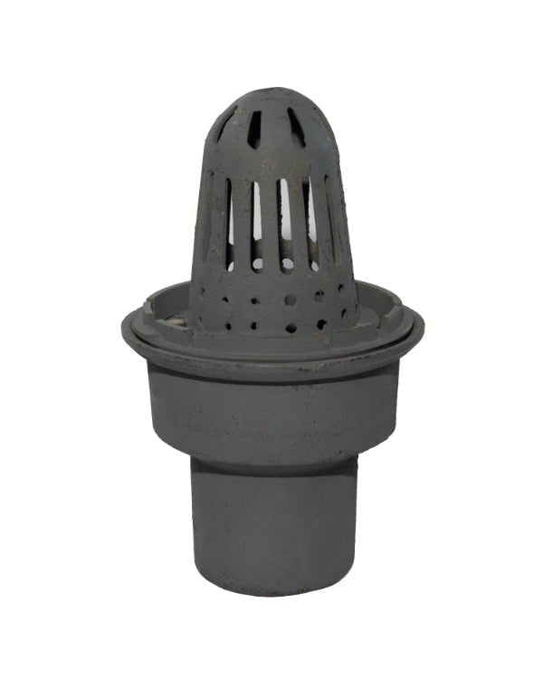 Coladera de Campana de Hierro Colado para Losa de Azotea de 6" - SOLTEC