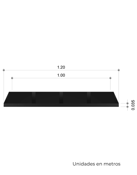 Marco y Rejilla (Tragante) de Polietileno Negro 100 cm x 63 cm - SOLTEC