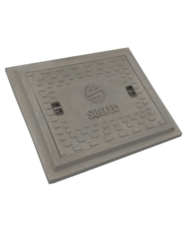Marco y Tapadera de Polietileno Gris para Caja de Registro 50 cm x 60 cm - SOLTEC