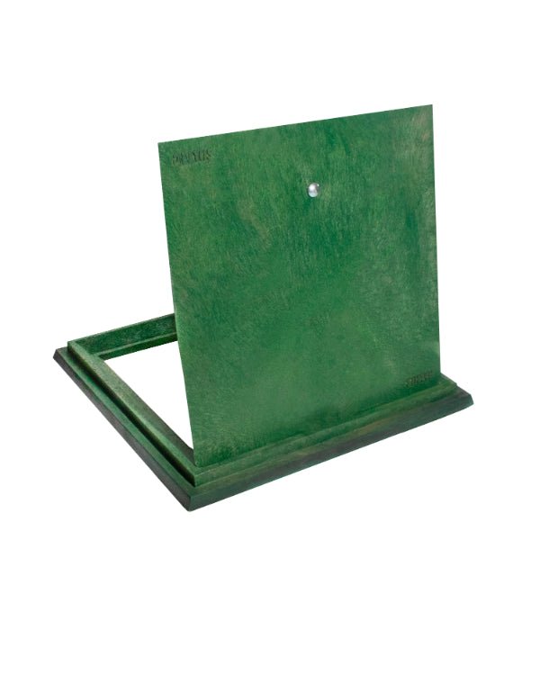 Marco y Tapadera de Polietileno Verde para Caja de Registro 60 cm x 60 cm - SOLTEC