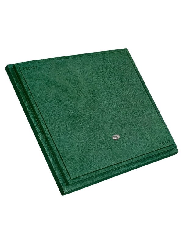 Marco y Tapadera de Polietileno Verde para Caja de Registro 60 cm x 60 cm - SOLTEC