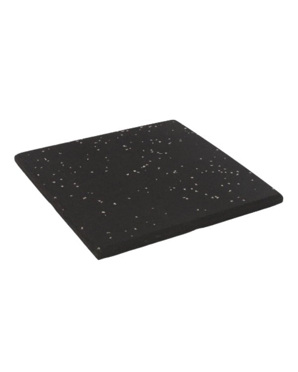 Piso de Hule Negro 40 cm x 40 cm x 2 cm - SOLTEC