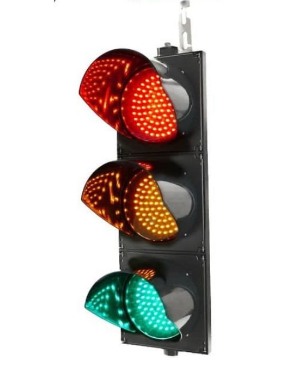 Semaforo de Tres Luces Tipo LED de 30 cm