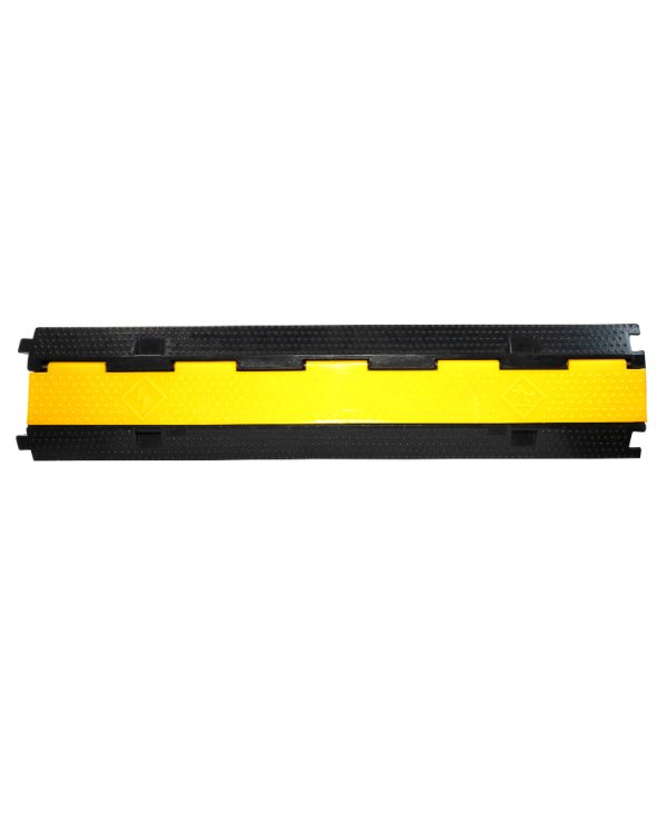 Cubre Cable de Hule Amarillo - Negro para Piso - SOLTEC
