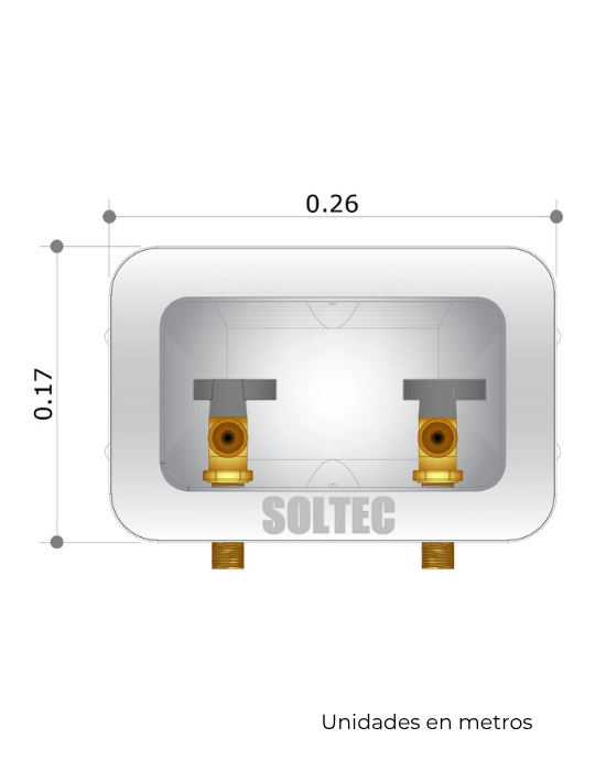 Gabinete para Instalaciones Hidráulicas de Lavadora - SOLTEC