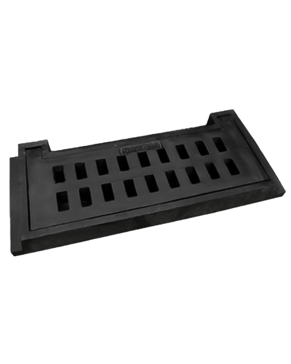 Marco y Rejilla (Tragante) embisagrada de Polietileno Negro 30 cm x 90 cm - SOLTEC