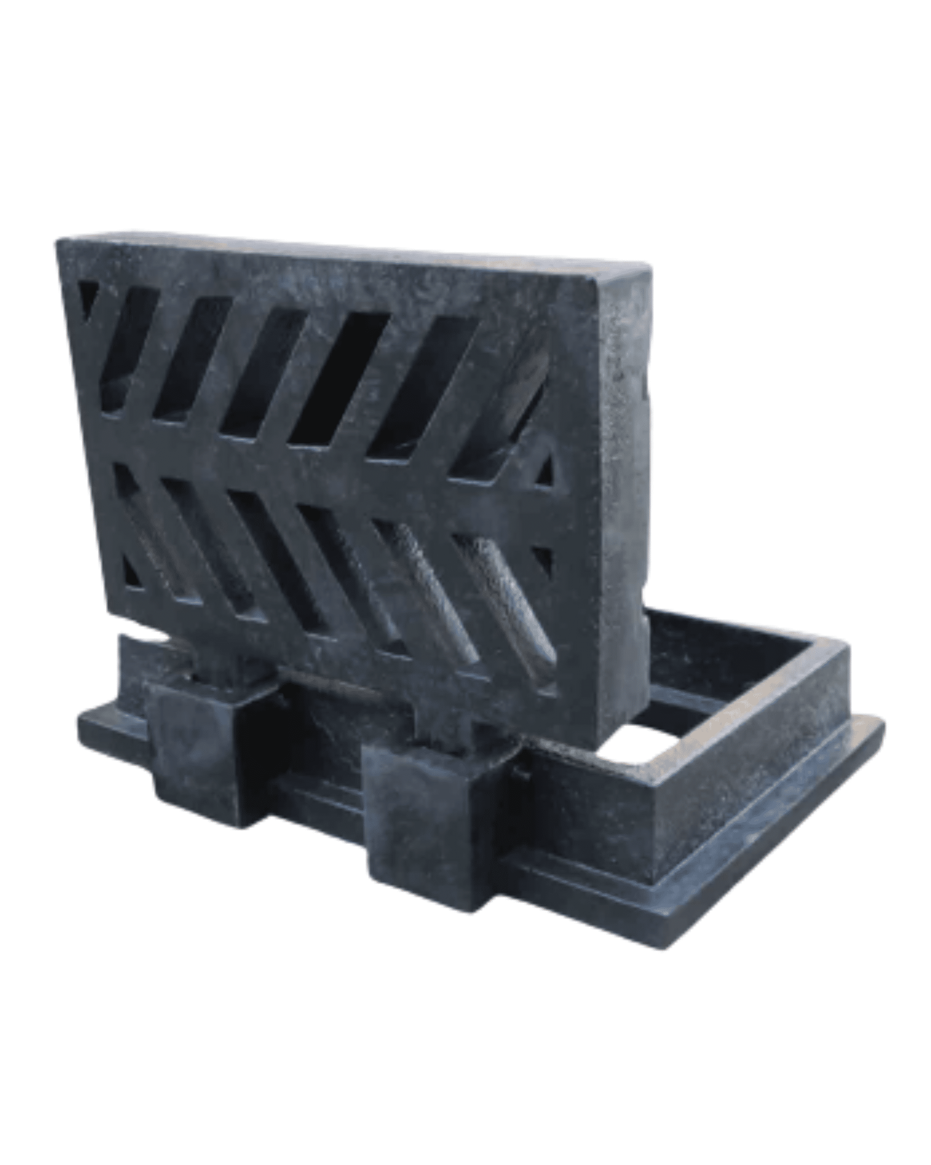 Marco y Rejilla (Tragante) embisagrada doble de Polietileno Negro 40 x 60 cm - SOLTEC