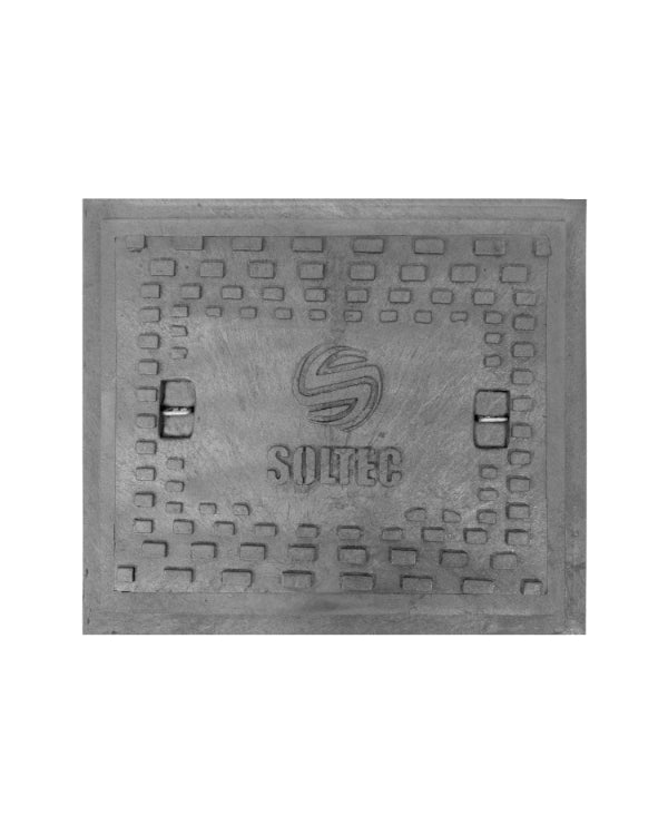 Marco y Tapadera de Polietileno Gris para Caja de Registro 50 cm x 60 cm - SOLTEC