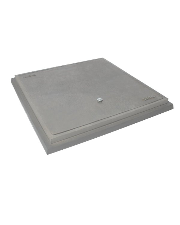 Marco y Tapadera de Polietileno Gris para Caja de Registro 60 cm x 60 cm - SOLTEC