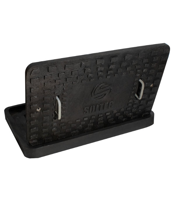Marco y Tapadera de Polietileno Negro para Caja de Registro 52 cm x 80 cm - SOLTEC