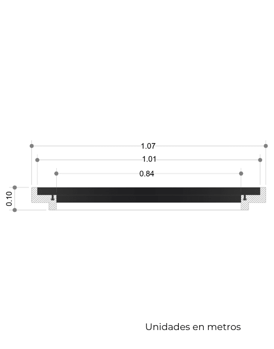 Marco y Tapadera de Polietileno Negro para Caja de Registro 67 cm x 1.01 m - SOLTEC