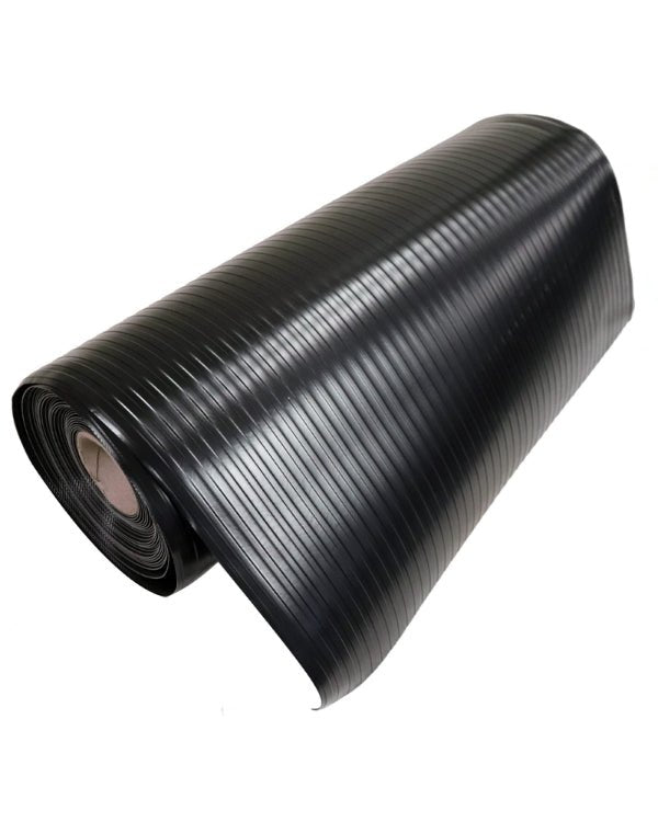 Piso de Hule Negro Acanalado de 3 mm - SOLTEC