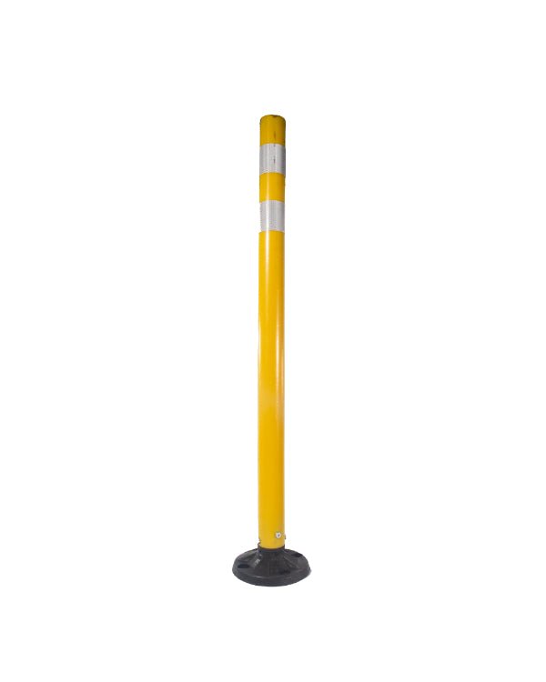 Poste Alineador Abatible de Plástico con Cinta Reflejante - SOLTEC