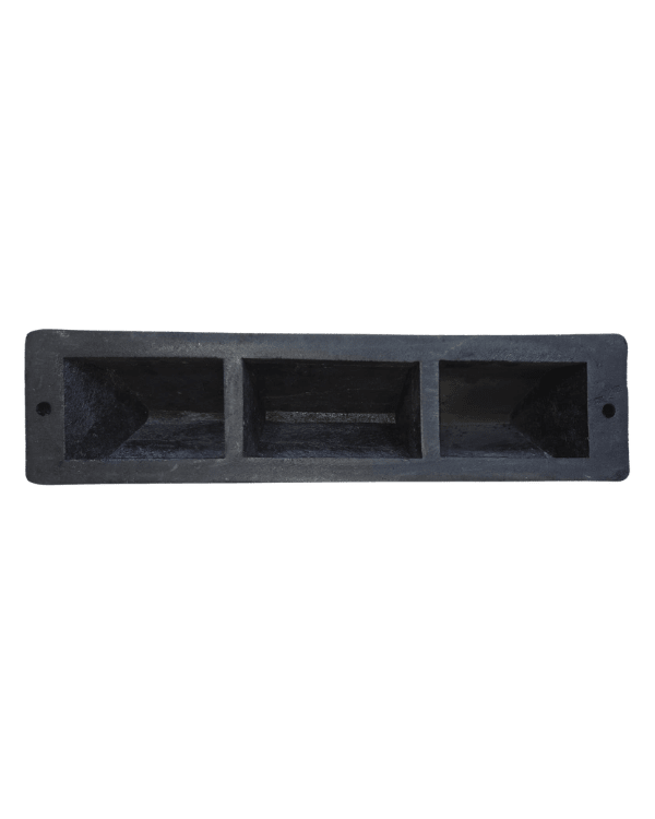 Tope Individual para Estacionamiento de Polietileno Negro Reciclado con Pintura Azul 60 cm - SOLTEC