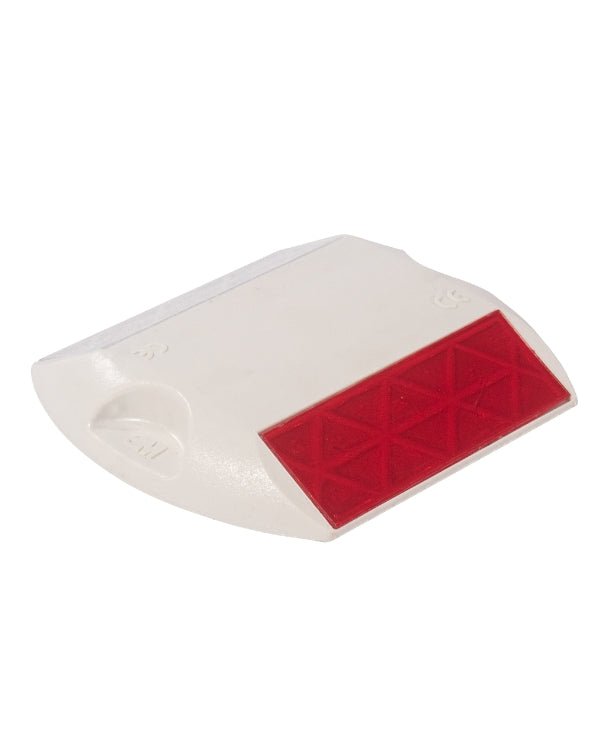 Vialeta Cuadricular de Polietileno Blanco con Reflejante Bi - direccional Rojo Blanco - SOLTEC